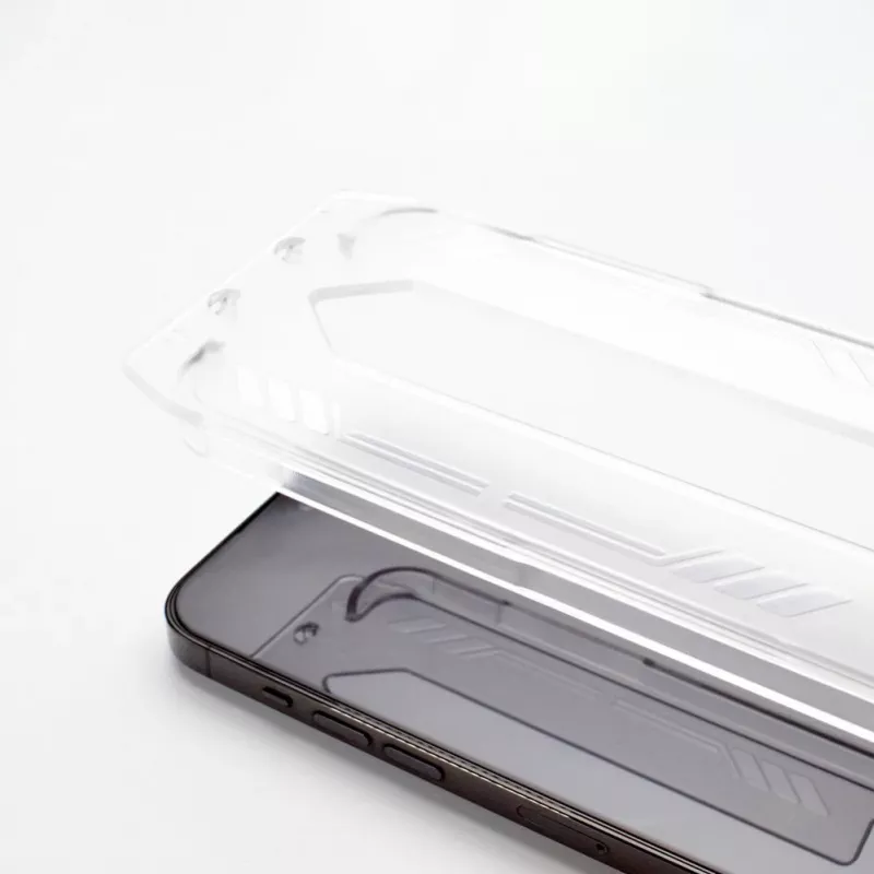 Wozinsky Premium Glass 9H Gehard Glas Screenprotector met Montageframe voor Apple iPhone 13 Pro Max - Zwart