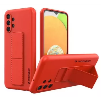 Wozinsky Samsung Galaxy A13 5G Kickstand Case Siliconen Stand Cover Rood