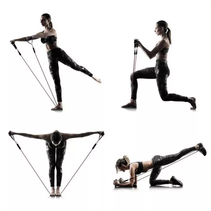Wozinsky set van 5 fitnessbanden Exercise Expander + accessoires (WRTS5-01)