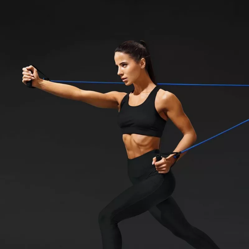Wozinsky set van 5 fitnessbanden Exercise Expander + accessoires (WRTS5-01)