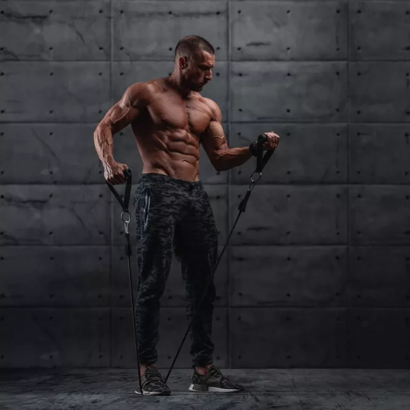 Wozinsky set van 5 fitnessbanden Exercise Expander + accessoires (WRTS5-01)
