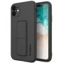 Wozinsky silicone kickstand-hoesje voor Apple iPhone 12 - zwart