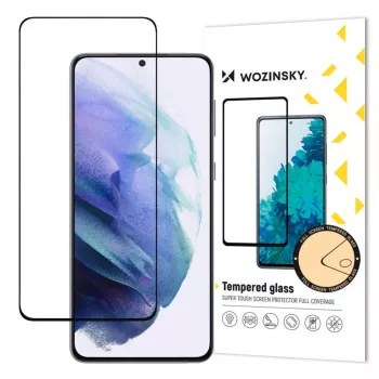 Wozinsky Super Durable Full Glue gehard glas volledige screenprotector met Frame Case Friendly voor Samsung Galaxy S22 zwart