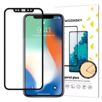 Wozinsky Super Tough Full Glue gehard glas Full Screen Case Friendly screenprotector voor Apple iPhone XR / iPhone 11 zwart