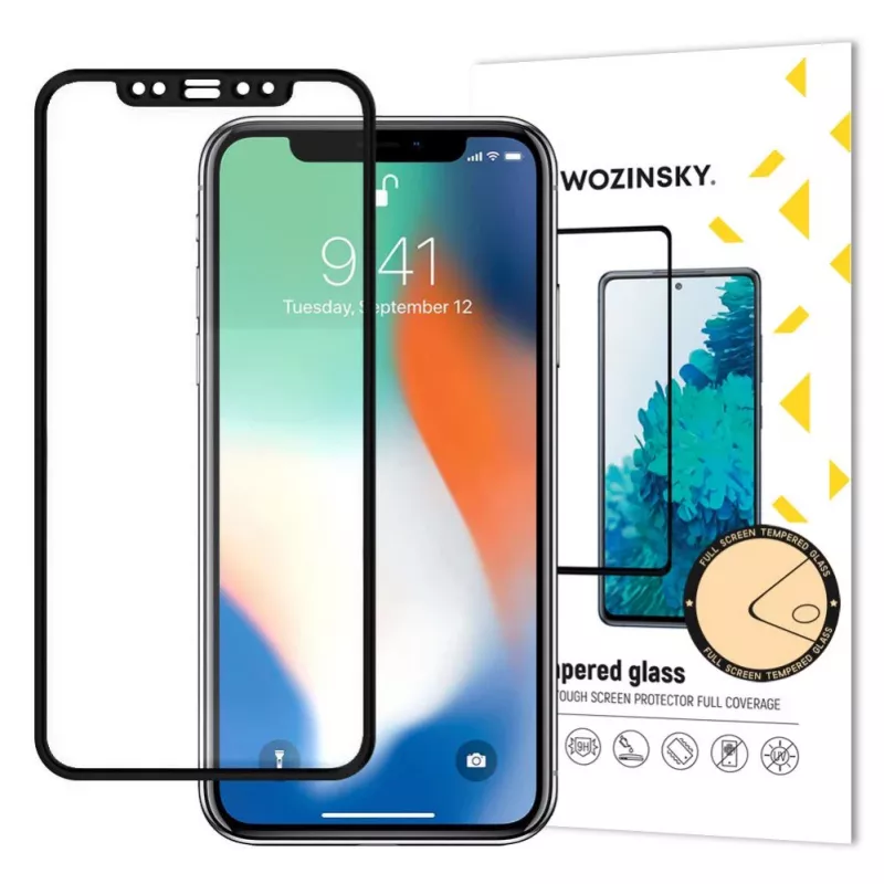 Wozinsky Super Tough Full Glue gehard glas Full Screen Case Friendly screenprotector voor Apple iPhone XR / iPhone 11 zwart