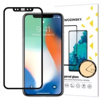 Wozinsky Super Tough Full Glue gehard glas Full Screen Case Friendly screenprotector voor Apple iPhone XR / iPhone 11 zwart