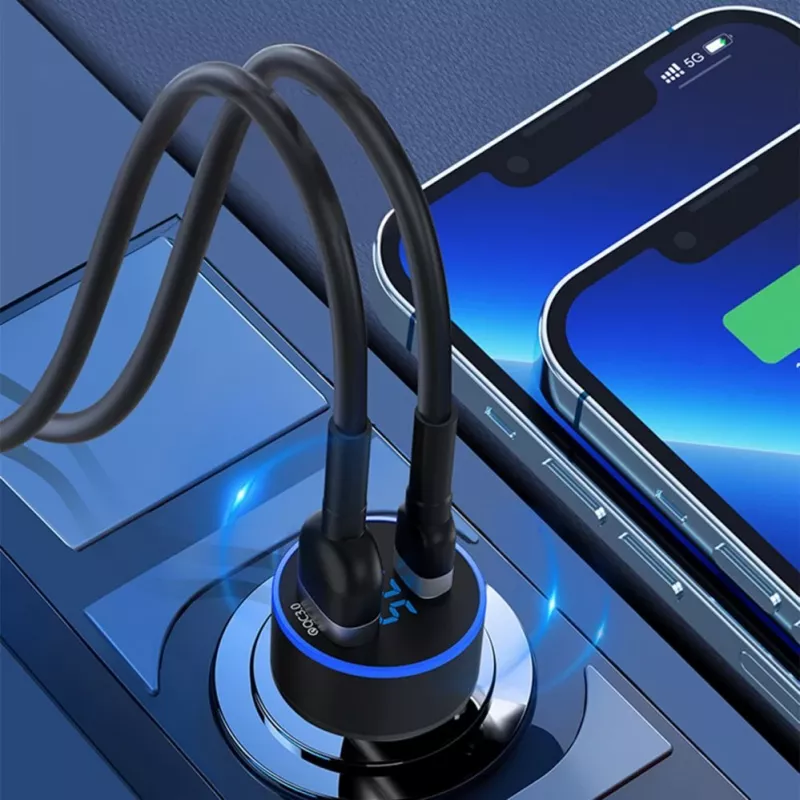 Wozinsky WDCCAC USB-C USB-A 36W auto-oplader - zwart