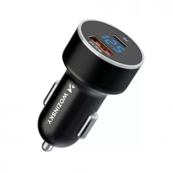 Wozinsky WDCCAC USB-C USB-A 36W auto-oplader - zwart