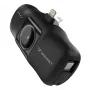 Wozinsky WF16-YLS Mini Powerbank 5000mAh 15W met geïntegreerde USB-C-kabel en Apple Watch-oplader - Zwart