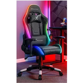 X Rocker Agility Compact eSports gaming bureaustoel met LED-verlichting & app-bediening - zwart (2023028)
