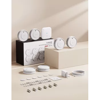 X-Sense XS0D-MR61 onderling verbonden fotoelektrische rookmelder met gateway, app-compatibel, 10-jaars batterij