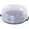 XAVAX taartstolp met draaggreep, transparant/antraciet, 34 cm 111514