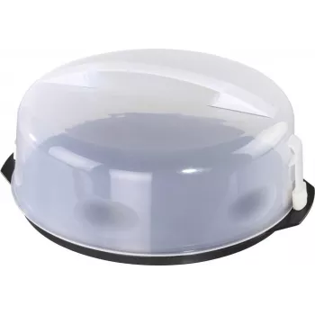XAVAX taartstolp met draaggreep, transparant/antraciet, 34 cm 111514