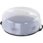 XAVAX taartstolp met draaggreep, transparant/antraciet, 34 cm 111514