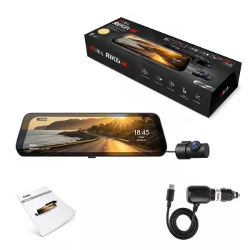 XBLITZ REFLEX 4K dual-channel dashcam met achteruitrijcamera, Wi-Fi, GPS, HDR, 4K UHD voor + Full HD achter