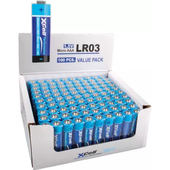 XCell Performance LR03 Micro AAA-batterijen (alkaline) – 100-pack doos