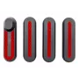 Xiaomi zijafdekkingen met reflecterende stickers – zwart/rood