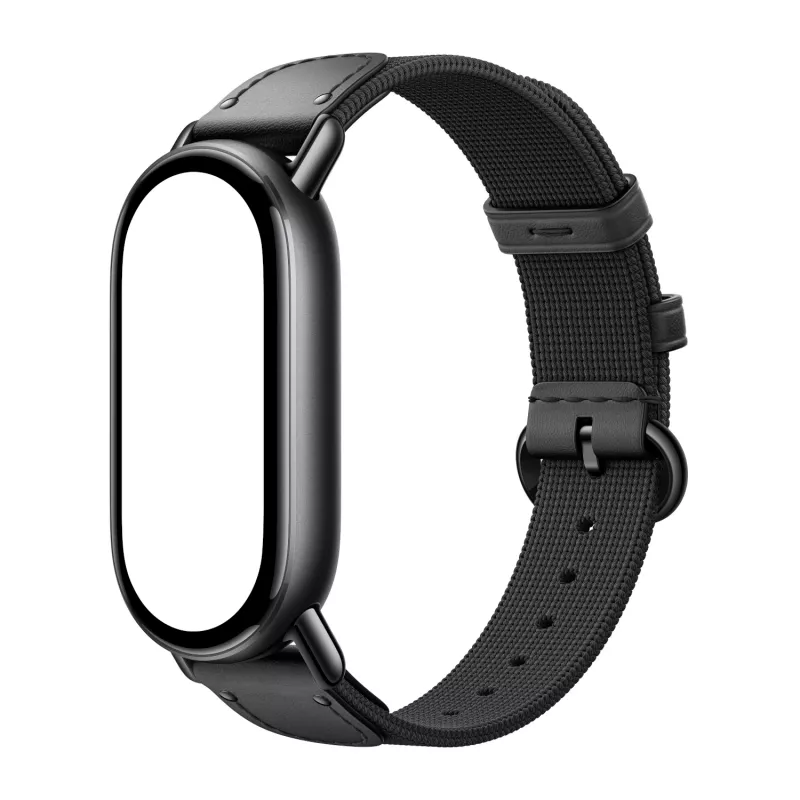 Xiaomi Smart Band 10 gebreide zijden armband - ebbenhoutzwart
