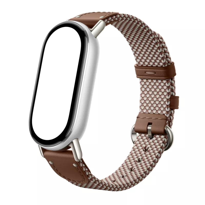 Xiaomi Smart Band 10 Gebreid Zijden Bandje - Veerbruin