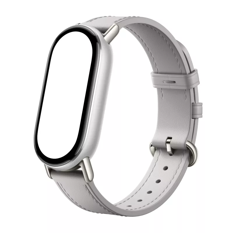 Xiaomi Smart Band 10 leren polsband - grijs