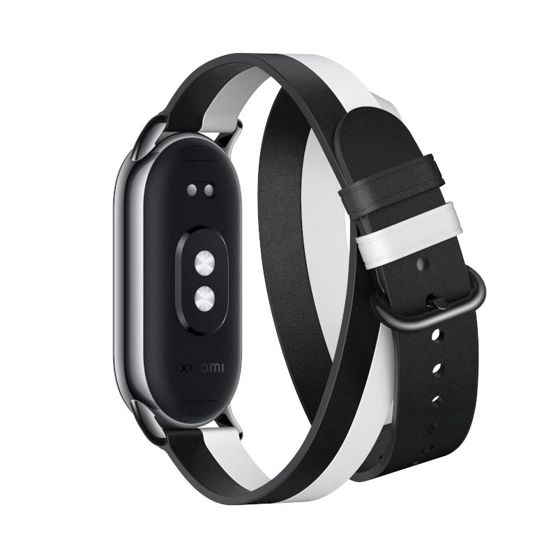 Xiaomi Smart Band 8 dubbelwikkelband - zwart en wit