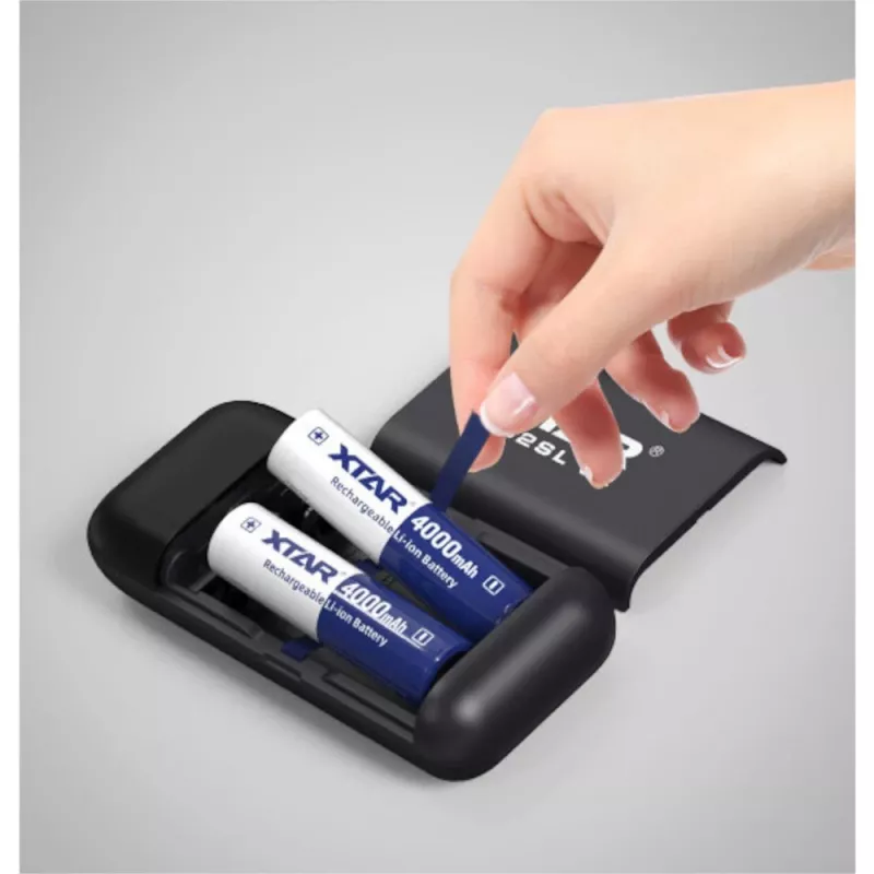 XTAR PB2SLV2 18650-acculader