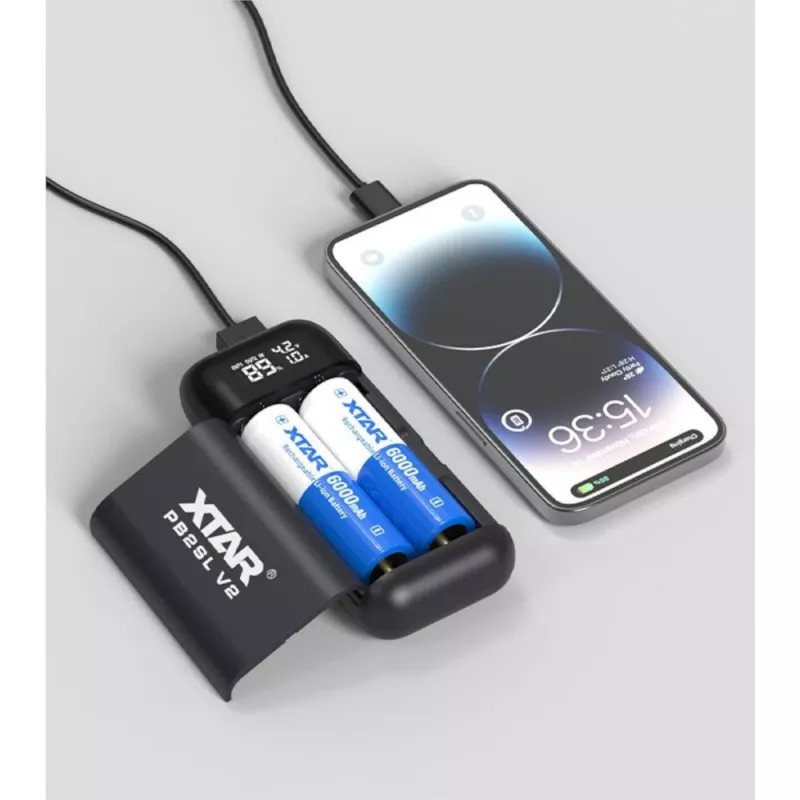 XTAR PB2SLV2 18650-acculader