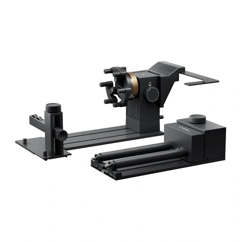 XTOOL RA3 Lite roterende adapter – 4-in-1 rotatiehulpstuk voor xTool laser graveermachine (chuck, roller, ring, kogel)