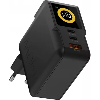 Xtorm NextGen GaN3 Ultra 140W wandlader - PD 3.1, 2x USB-C, 1x USB-A, zwart XECNG1401