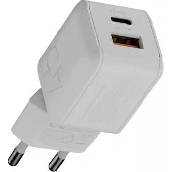 Xtorm NextGen GaN3 Ultra wandlader 45W PD USB-C USB-A wit XECNG450