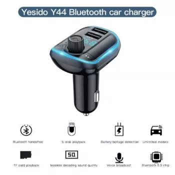 YESIDO Y44 MP3-speler Bluetooth-autolader, 2 USB, zwart