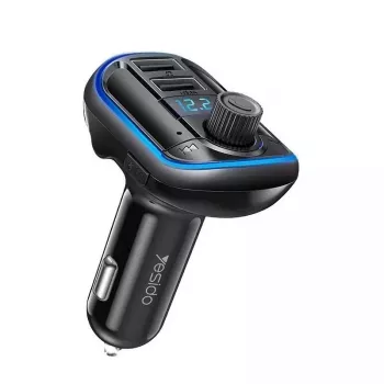 YESIDO Y44 MP3-speler Bluetooth-autolader, 2 USB, zwart