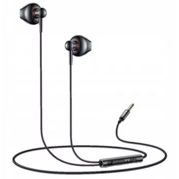 YESIDO YH47 in-ear bedrade oordopjes met microfoon, 3,5-mm jack, zwart