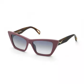 ZADIG & VOLTAIRE ZONNEBRIL SZV419-55816X dames acetaat montuur grijs gespiegelde glazen 55/16/140 mm