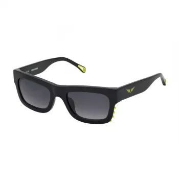 ZADIG & VOLTAIRE SZV303-52700Y dames rechthoek zonnebril zwart/grijs 52mm