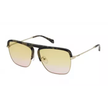 ZADIG & VOLTAIRE SZV321 zonnebril - heren pilot square montuur - zwart - grijs getinte glazen - 60/13/140 mm