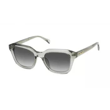 ZADIG & VOLTAIRE SZV364-5009RM Unisex rechthoekige zonnebril - zwart acetaat montuur, grijze verloopglazen - 50/17/140 mm