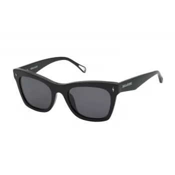 ZADIG & VOLTAIRE dames rechthoekige zonnebril SZV373-530700 zwart/grijs 53mm