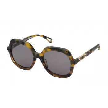 Zadig & Voltaire dames rechthoekige zonnebril SZV404-5607HL havana/bruin gradient 56mm