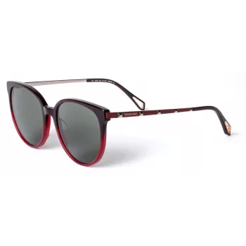 ZADIG & VOLTAIRE dames zonnebril SZV307-5506BD - rechthoekig acetaat montuur met UV400 grijze polycarbonaatglazen 55/19/145 mm