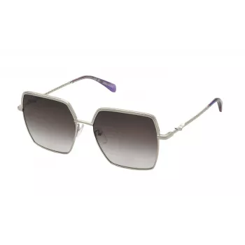 ZADIG & VOLTAIRE dameszonnebril SZV406-56594Y zwart acetaat frame, grijze verloopglazen, 56 mm