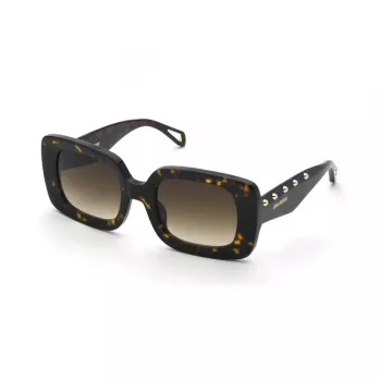 ZADIG & VOLTAIRE Dames Zonnebril SZV423-510743 - Zwart acetaat montuur, grijze verloopglazen