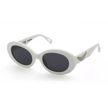 ZADIG & VOLTAIRE dames zonnebril SZV460S5303GF - zwart acetaat montuur, grijze gradientglazen, 53 mm