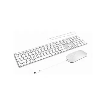 ZAGG bedraad USB-C-toetsenbord en muis voor Apple-apparaten - zilver (Zwitserse indeling)