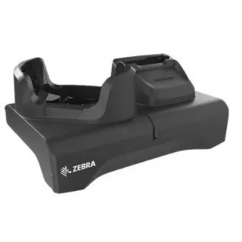 Zebra single-slot en reserveaccu-oplaadcradle-kit voor TC53/TC58/TC53e/TC58e/TC53e-RFID met robuuste behuizing, inclusief voeding, DC-kabel, grijze shim