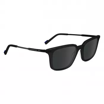 ZEISS MAN ZS24719S-1 zonnebril - zwart acetaat montuur, grijze polycarbonaatglazen, 54/18/145 mm