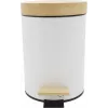 Zeller cosmetica pedaalemmer 3,0 L bamboe, wit (18908)