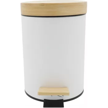 Zeller cosmetica pedaalemmer 3,0 L bamboe, wit (18908)