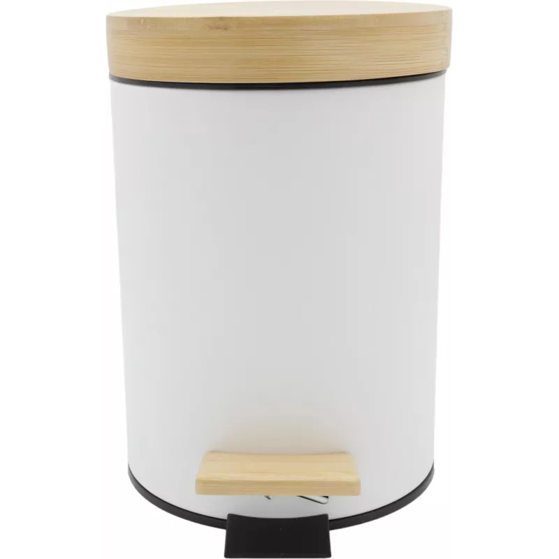 Zeller cosmetica pedaalemmer 3,0 L bamboe, wit (18908)