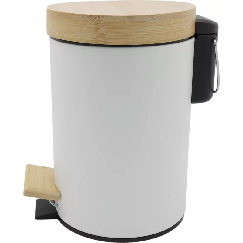 Zeller cosmetica pedaalemmer 3,0 L bamboe, wit (18908)